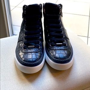 Jimmy Choo croc embossed sneakers